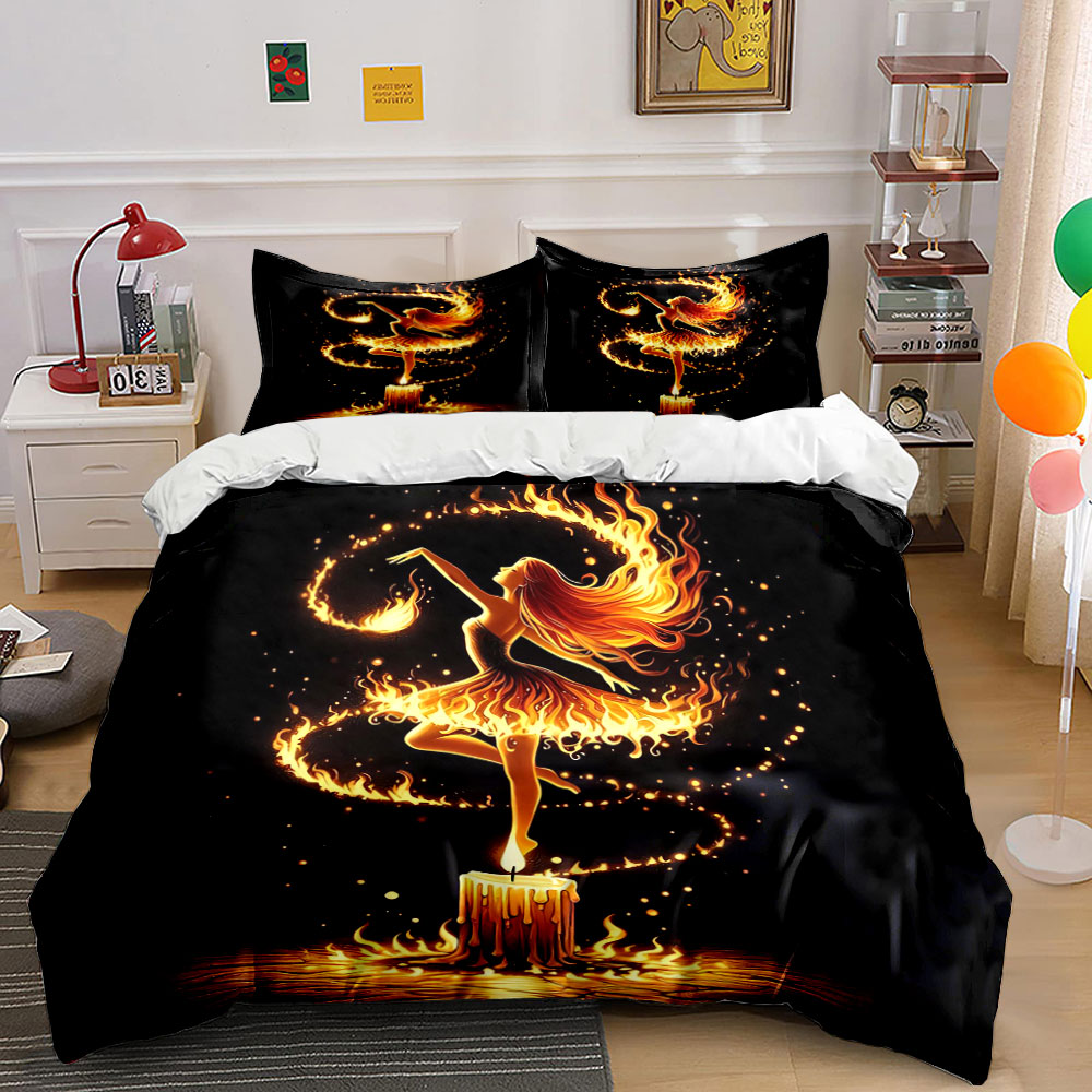 Candle. Queen - Ensemble de literie Fiery Dance Candle