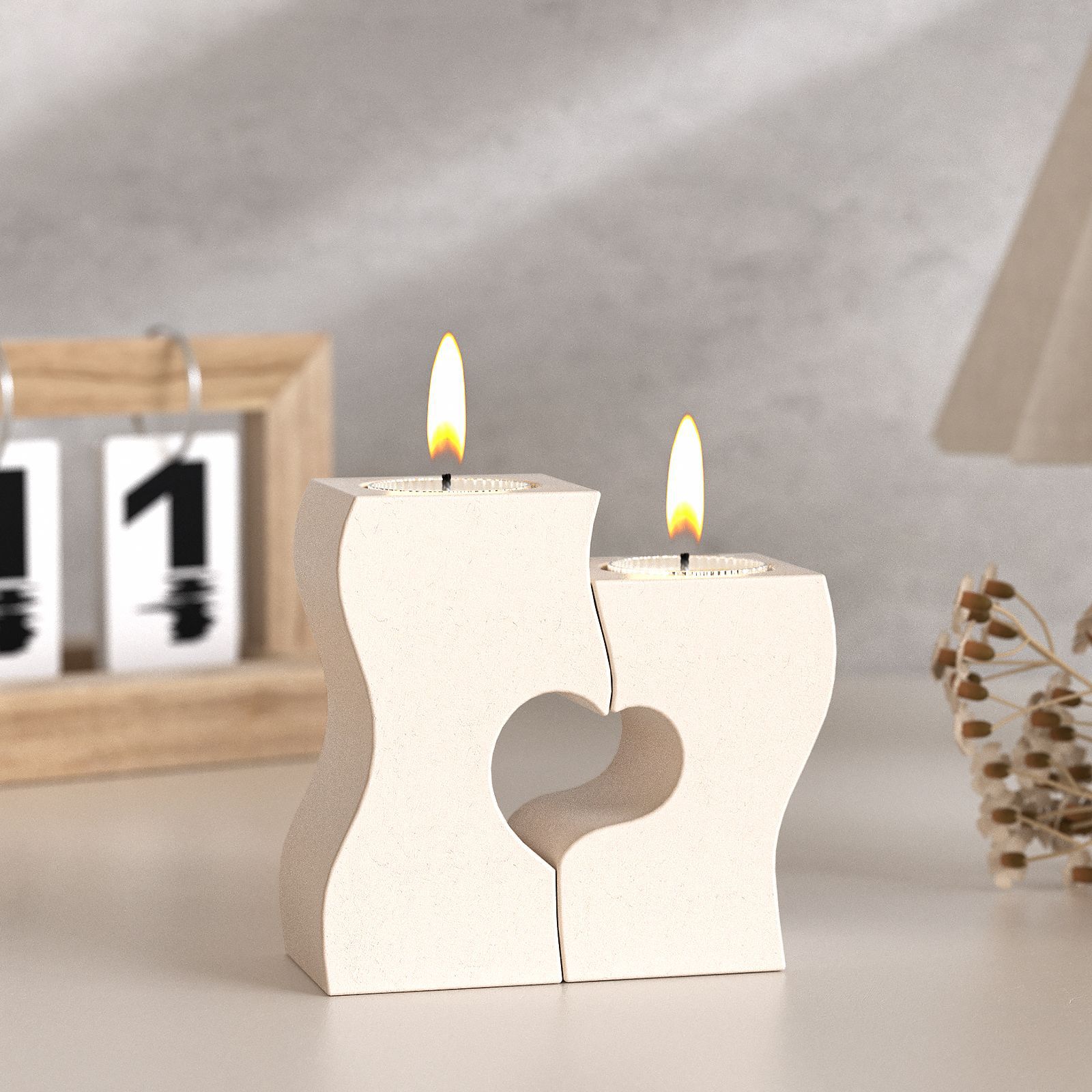 Candle Holder Supplies - S coeur chandelier Silicone moules bricolage
