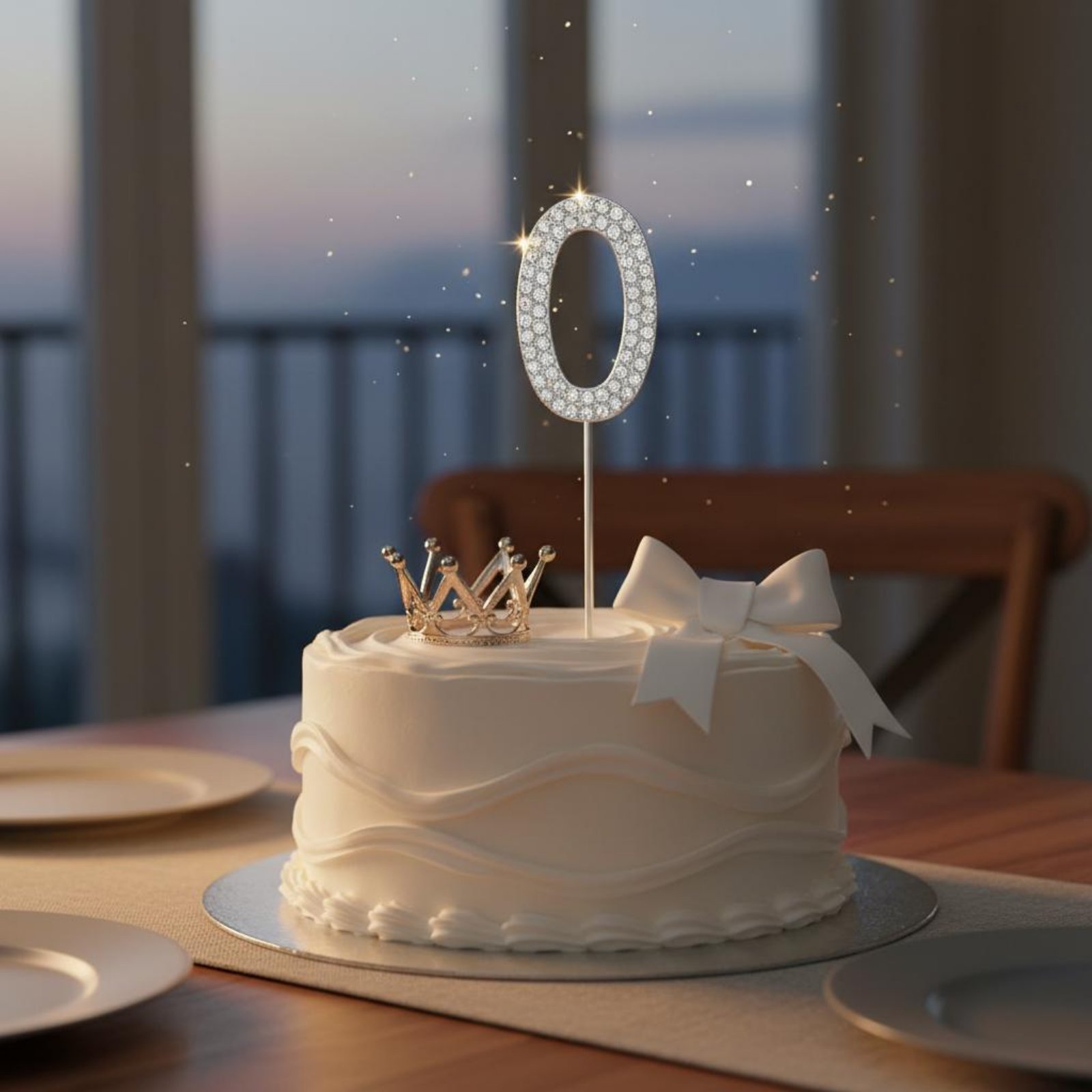 Candle. Queen - Décoration de gâteau couronne en cristal,