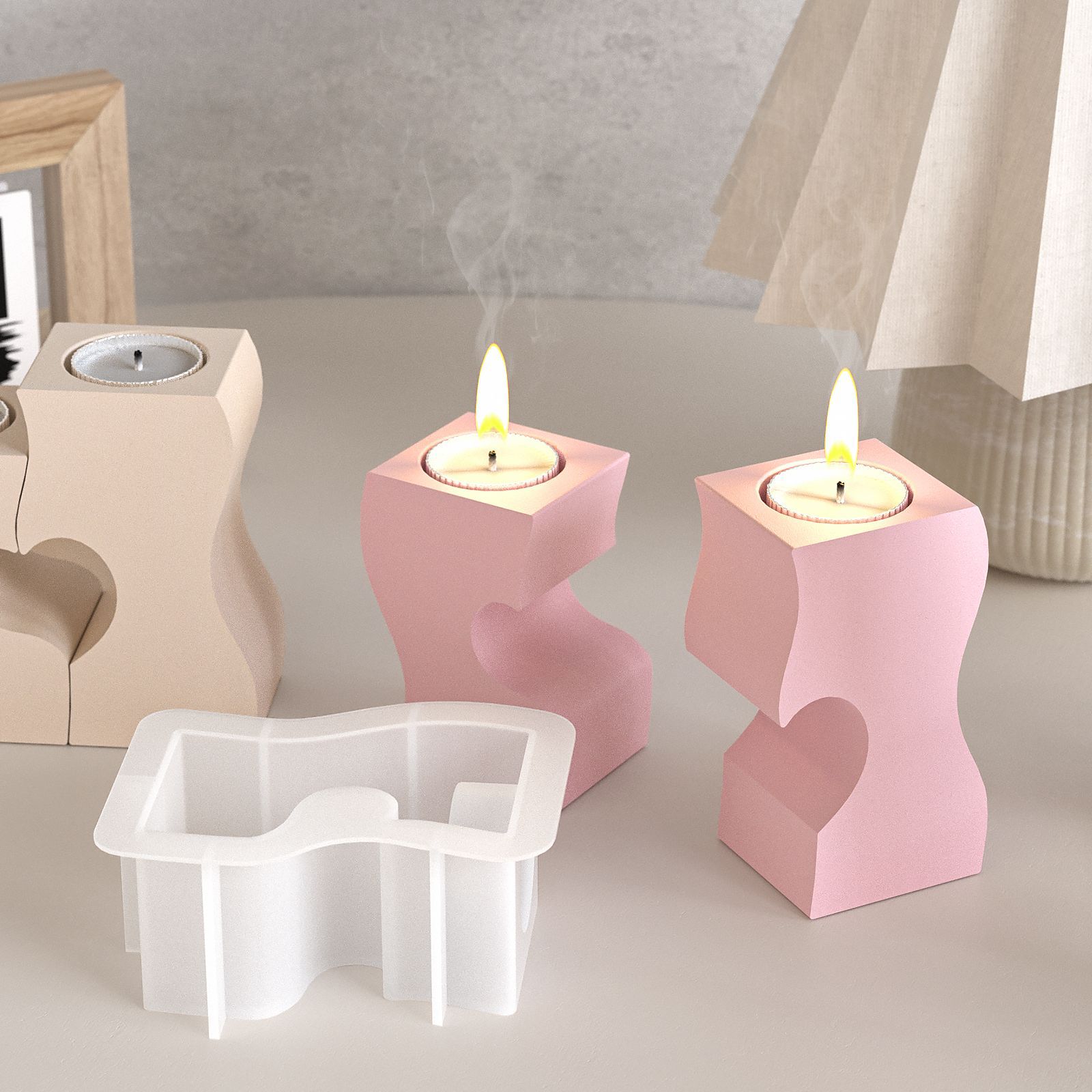 S coeur chandelier Silicone mo - Candle Holder Supplies avis et prix